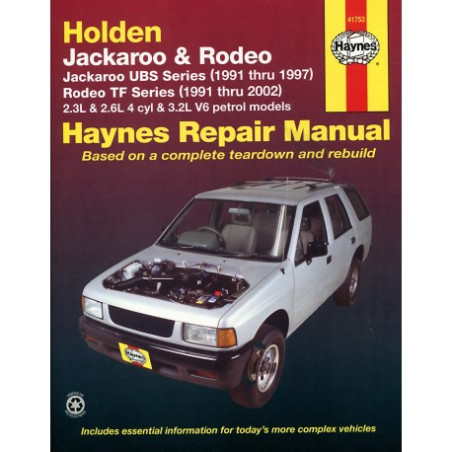 Holden Jackaroo Petrol 1991-1997 Holden Rodeo Petrol 1991-2002