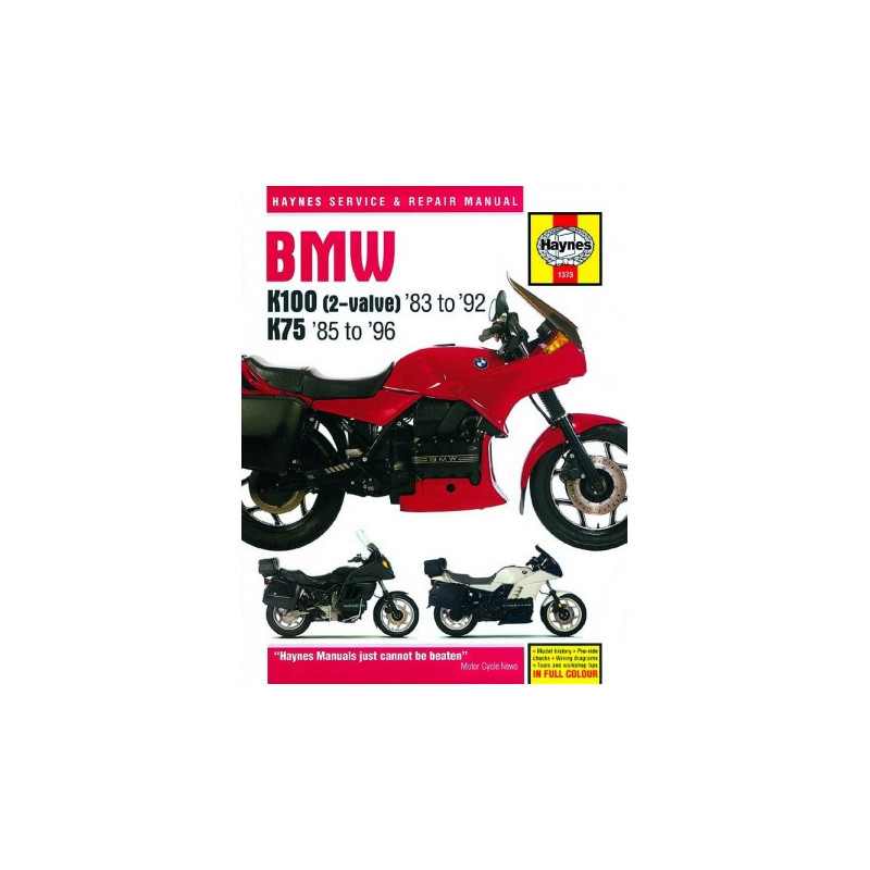 BMW K100 and 75 2-valve Models 1983 - 1996