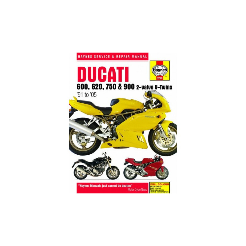 Ducati 600 620 750 and 900 2-valve V-Twins 1991 - 2005