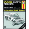 Dodge Dakota Pick-up Haynes Repair Manual for 1987 thru 1996