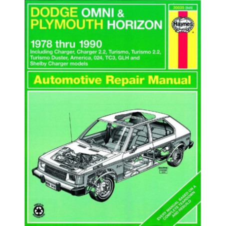 Dodge Omni and Plymouth Horizon Haynes Repair Manual for 1978 thru 1990