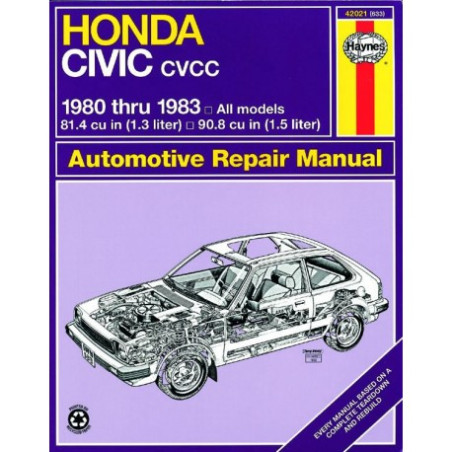 Honda Civic CVCC Haynes Repair Manual covering 1980 thru 1983 models