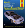 Lincoln Rear-wheel drive Haynes Repair Manual covering Continental (1970 thru 1987) Mark Series (1970 thru 1992) To