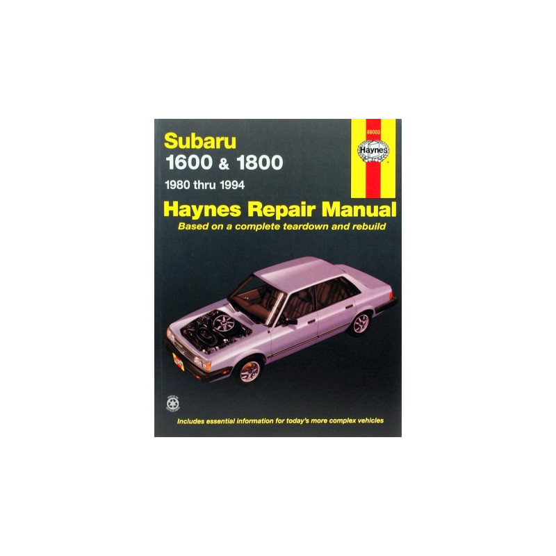 Subaru Haynes Repair Manual for Subaru 1600 1600 Hatchback 1800 1800 Hatchback ('80-'94) Brat Pick-up ('81-'82) Loy