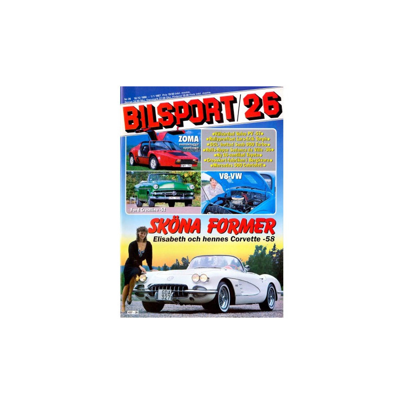 Bilsport nr 26  1986